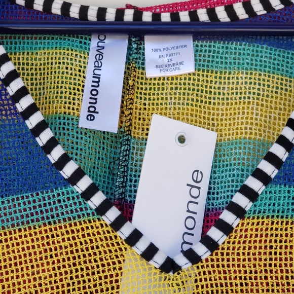 Nouveau Monde Multi Color Mesh Cover-up - Picture 6 of 6